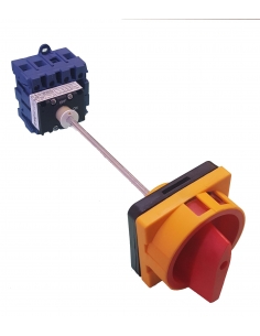 Interruptor trifasico 25A Mando rojo y amarillo