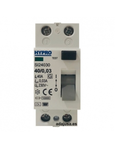 Diferencial 2 polos 40A 30mA Superinmunizado - Hypro 2