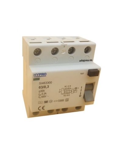 4-pole differential 63A 300mA Superimmunized - Hypro