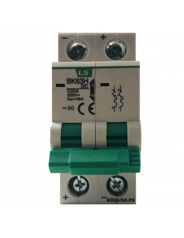 Magnetotérmico 2 polos 2A DC - LS