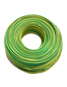 Unipolar flexible cable roll 10 mm2 earth color 100m