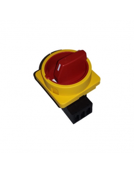 Interruptor trifásico 32A Tamaño 67 mando amarillo-rojo