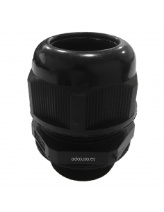 Black polyamide M32 cable glands with nut 2