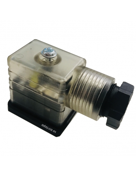 Size 30 solenoid valve connector with VDR 220V and LED