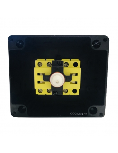 Box with three-phase switch 32A (3 poles) yellow-red - Giovenzana