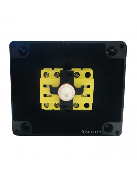 Caja con interruptor trifásico 32A (3 polos) amarillo-rojo - Giovenzana