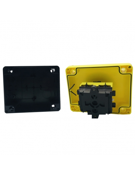 Box with three-phase switch 25A (3 poles) yellow-red - Giovenzana