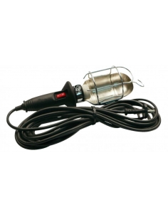 Lampara portátil para bombillas E27 con interruptor cable 7,5m