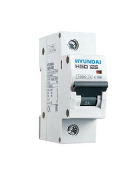 MCB circuit breaker 1 pole 125A 10kA - Hyundai Electric
