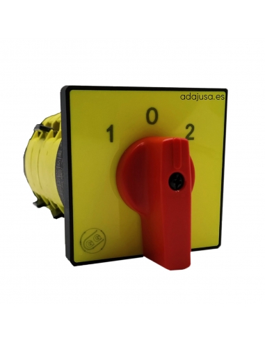 Dahlander 25A Red Lever 64x64 Two-Speed Switch - Giovenzana