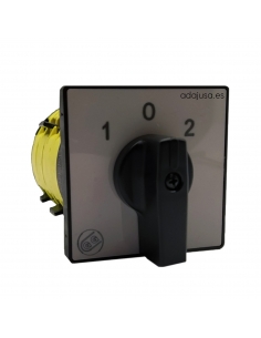 Interruptor dos velocidades dahlander 25A maneta negra 64x64 - Giovenzana