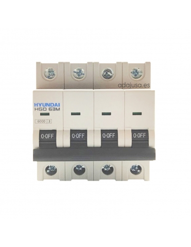 MCB circuit breaker 4 poles 16A (4x16A) - Hyundai Electric