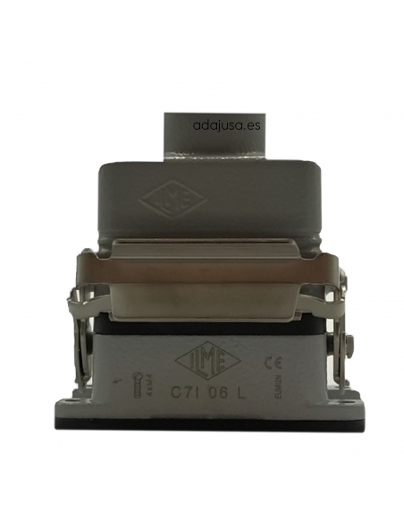 Full multipolar connector 6 poles and recessed ground vertical output Pg16