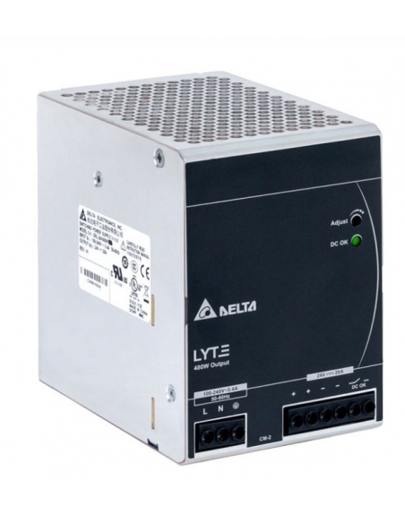 24Vdc 20A DIN rail Lyte series power supply