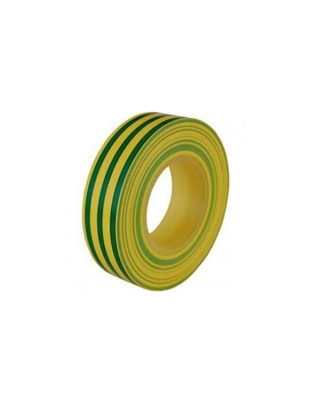 Cinta aislante amarillo/verde de19mmx0,15mm carrete de 10m