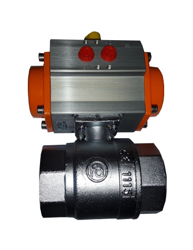 1/4 2/2-way valve with pneumatic rotary actuator