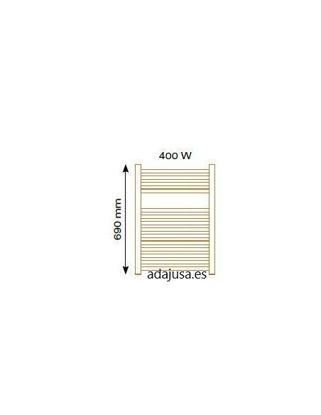 Emisor térmico 400W secatoallas STE400F con termostato analógico | ADAJUSA | precio