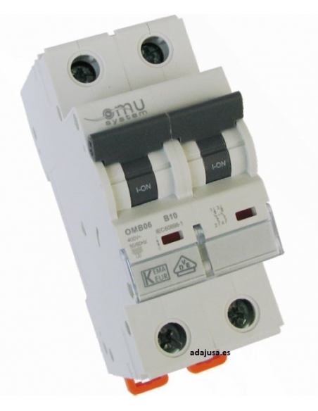 Magnetotérmico 2 polos 32A OMU adajusa OMB06232C