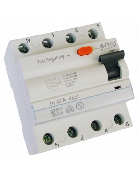 Diferencial 4 polos 40A 30mA OMU System adajusa