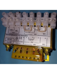Transformador 1000VA E:230/400V S:12/24/36/48 IP-00 2