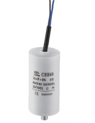 Permanent capacitor 8uF 450Vac M8