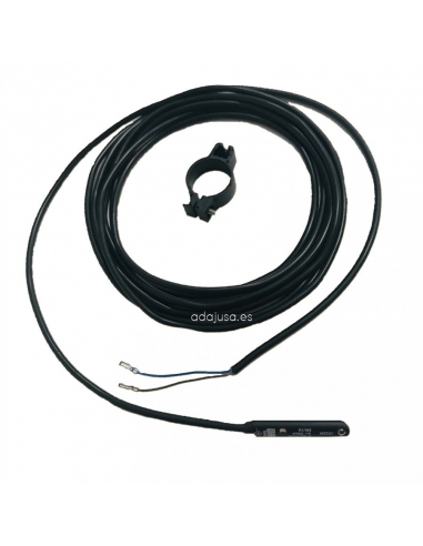 Sensor magnetico hall PNP de 3 hilos conector M8 ATEX y abrazadera portasensores diámetro 25 - Metal Work - ADAJUSA