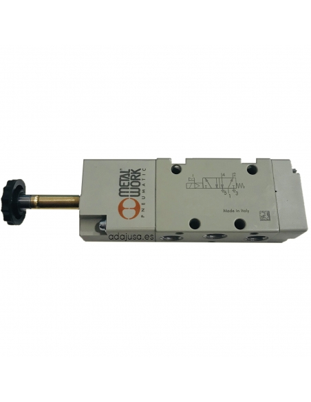 Electroválvula 1/8 5 vías monoestable sin bobina - Metal Work - ADAJUSA