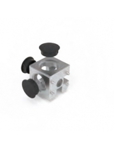 Cubo conector para perfileria 3D 45-10 - ADAJUSA