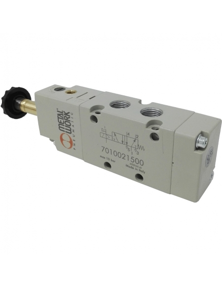 Electrovalve 1/8 5-way assisted monostable - Metal Work - ADAJUSA