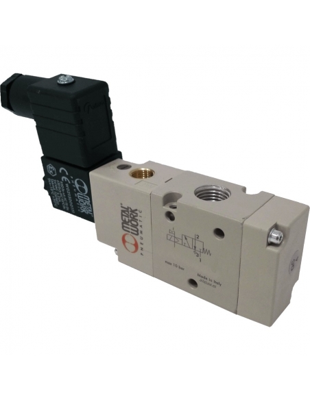 1/8 3-way monostable assisted solenoid valve 110Vac - Metal Work - ADAJUSA