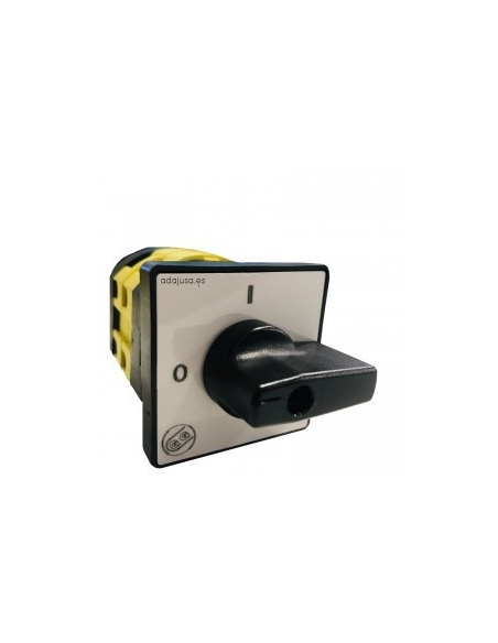 Interruptor de levas 4 polos 40A completo 64x64mm maneta negra - Giovenzana