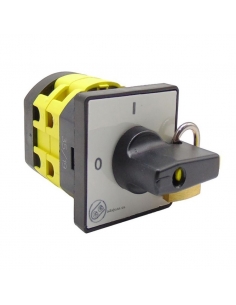 Giovenzana 40a cam switch for 48x48mm front handle black plate with lock | ADAJUSA 2