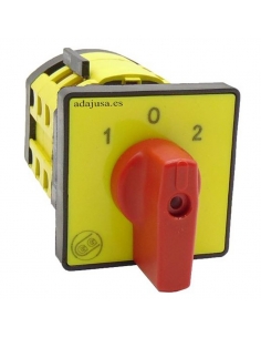 Interruptor inversor monofásico 20A completo 48x48 rojo - Giovenzana