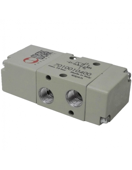 Open monostable 1/8 3-way valve (NO) - Metal Work - ADAJUSA