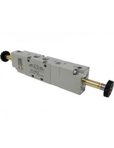 Electroválvula 1/8 5 vías 3 posiciones asistida centros presión con bobina - Metal Work - ADAJUSA 2