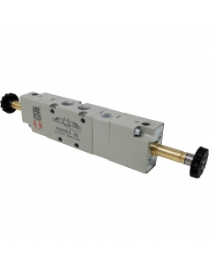 Solenoid valve 1/4 5/3 assisted closed bistable centers with coil - Metal Work 2
