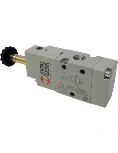 Solenoid valve 3/8 3-way monostable NC - Metal Work - ADAJUSA