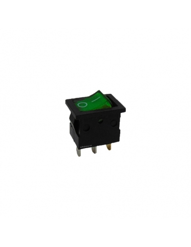 Interruptor verde luminoso 6A-250V  Adajusa