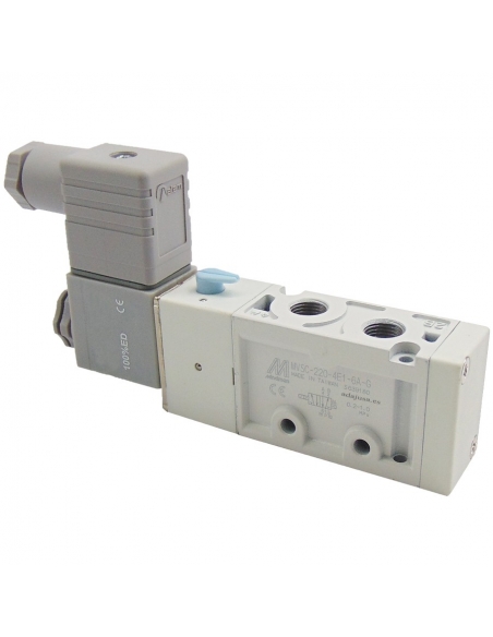 Electroválvula 1/8 5 vías monoestable bobina 230Vca - Mindman - ADAJUSA