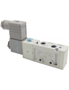 Electroválvula 1/8 5 vías monoestable bobina 24Vcc - Mindman - ADAJUSA