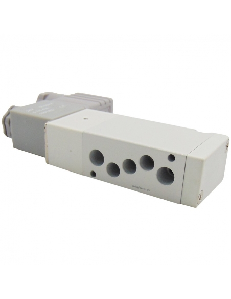Solenoid valve 1/4 5/2 ways monostable 24 Vdc on plate - Mindman - ADAJUSA