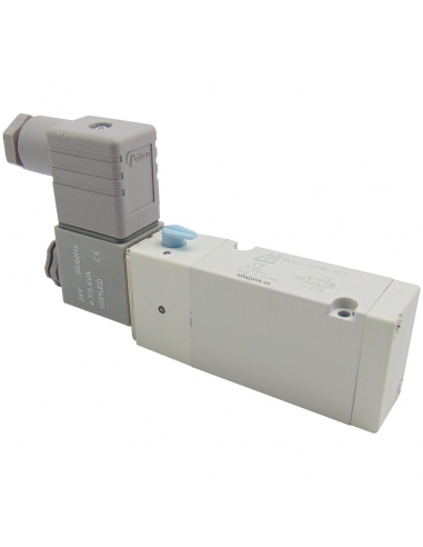 Solenoid valve 1/4 5/2 ways monostable 24 Vac on plate - Mindman - ADAJUSA
