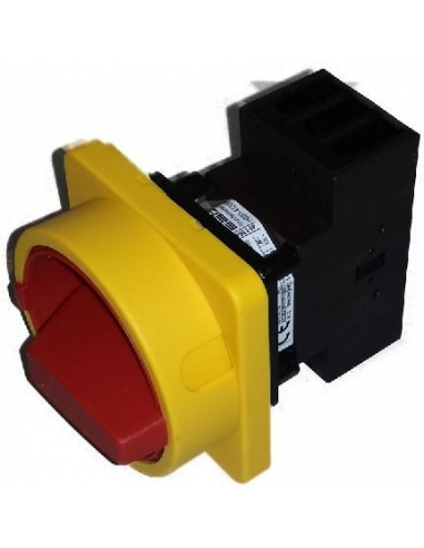 Three-phase switch 20A Size 67 yellow-red knob