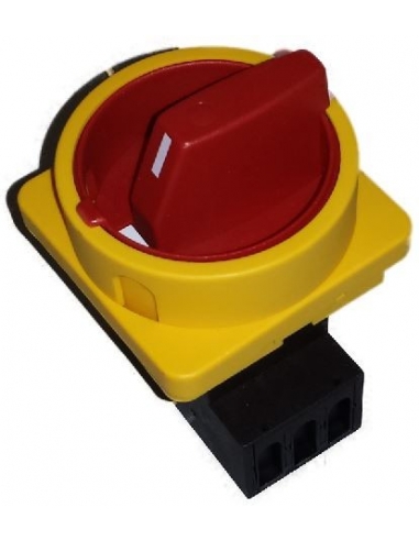 Three-phase switch 20A Size 67 yellow-red knob