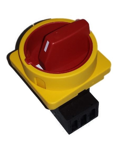 Three-phase switch 20A Size 67 yellow-red knob