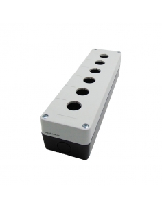 Caja botonera 6 elementos diámetro 22 plástico