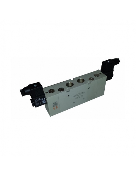electroválvula 1/2 5 vías 3 posiciones asitida centros presión 24Vcc 5W - Metal Work - ADAJUSA