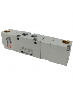Double 1/8 3-way monostable pneumatic valve normally open NO Metal Work - ADAJUSA