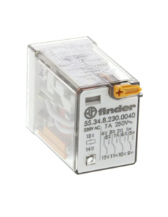 Relé  4 contactos 7A, 24Vdc FINDER serie 55 2