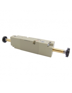 Electroválvula neumática 5/3 asistida centros cerrados moestable serie 70 sobre base - Metal Work - ADAJUSA